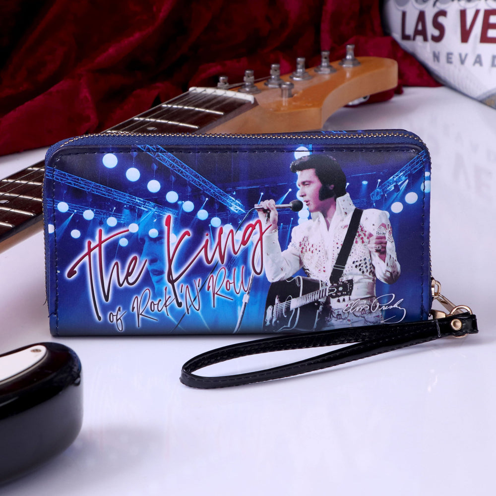 Elvis The King of Rock and Roll Blue Womens Purse