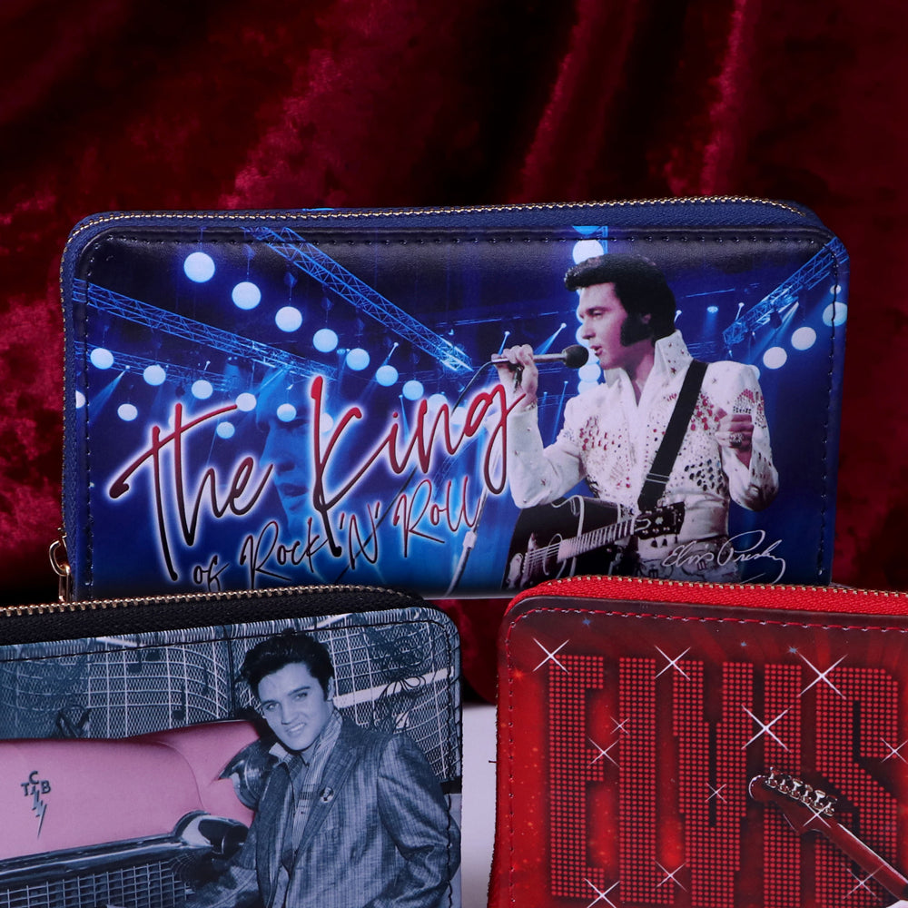 Elvis The King of Rock and Roll Blue Womens Purse