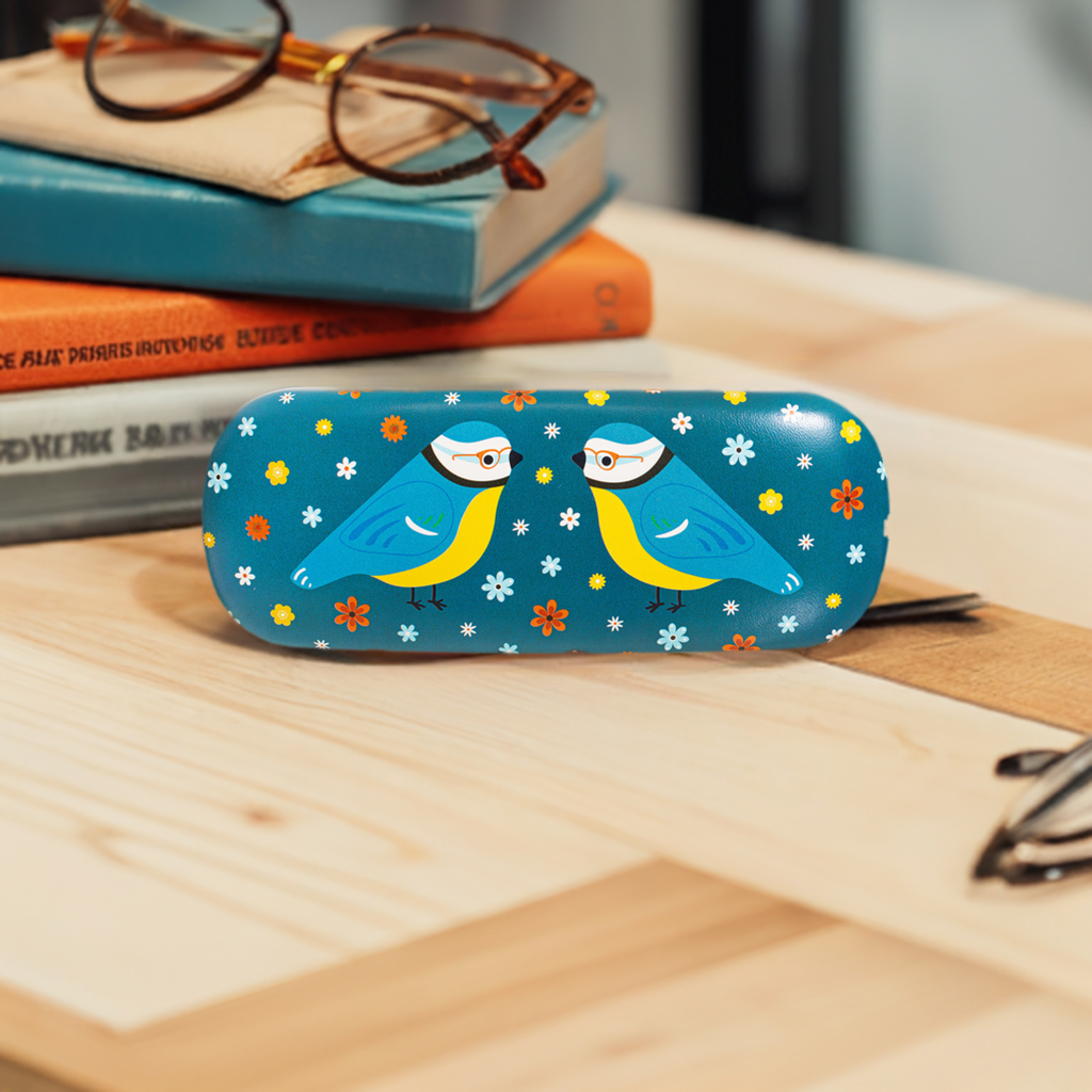 Blue Tit Glasses Case