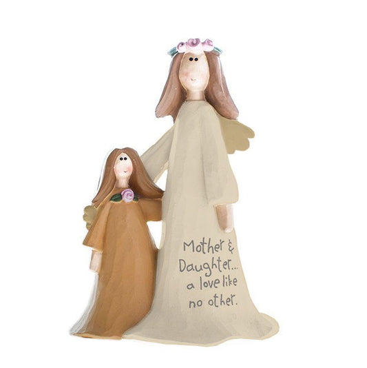 Mother & Daughter Resin Angel Figurine - "a Love Like No Other" Ornament