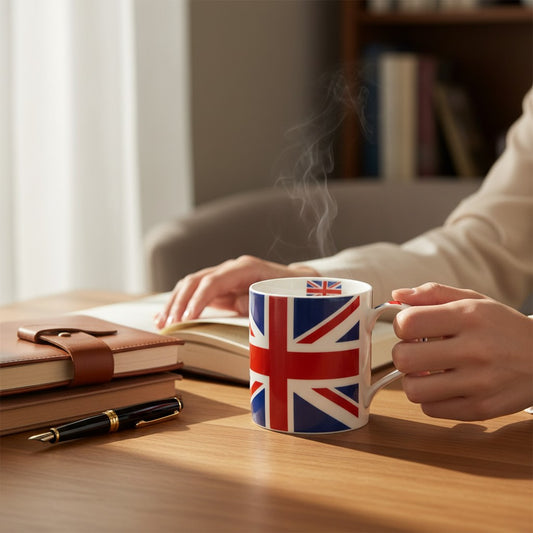 Union Jack Oxford fine china mug boxed by Lesser and Pavey