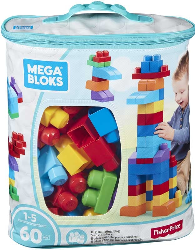 Mega Blocks Building Bag 60pcs Blue