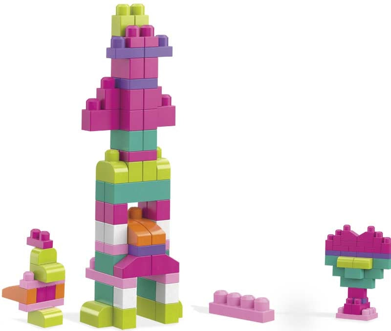 Mega Blocks Building Bag 60pcs Pink