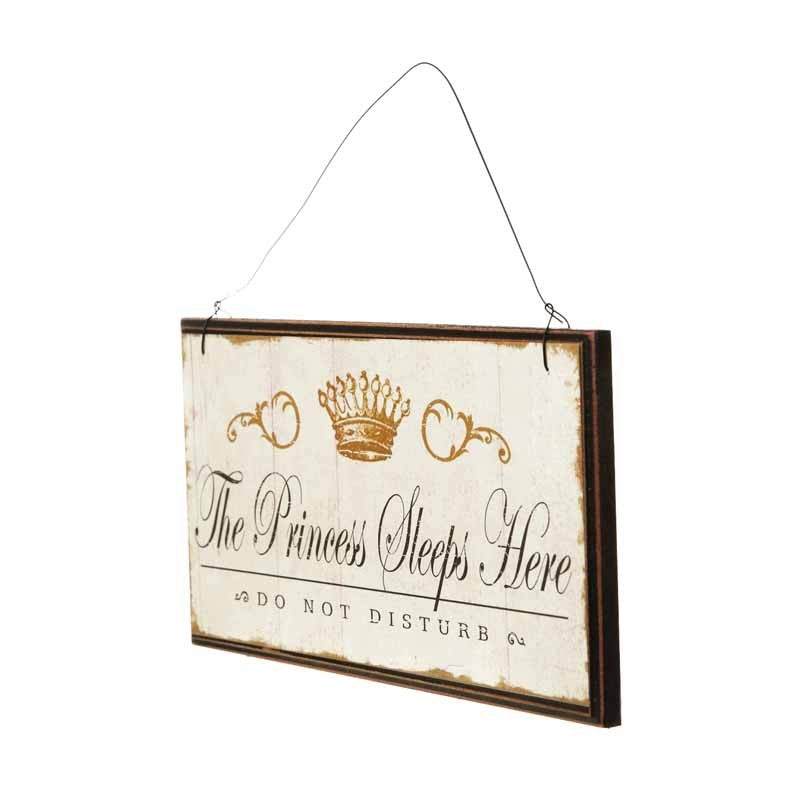 Vintage "Princess Sleeps Here" Hanging Sign