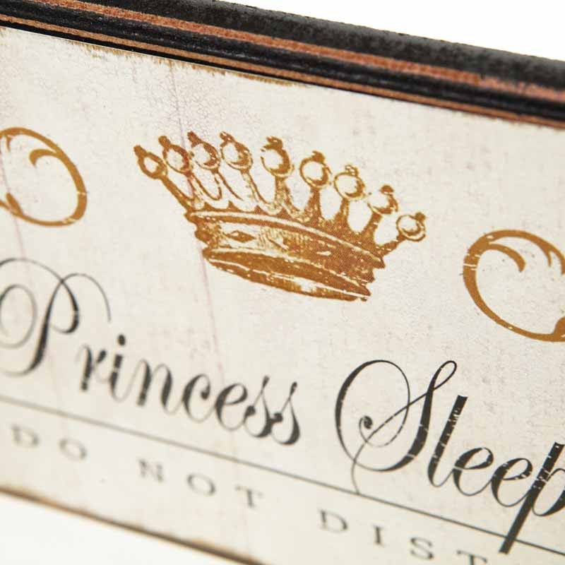 Vintage "Princess Sleeps Here" Hanging Sign