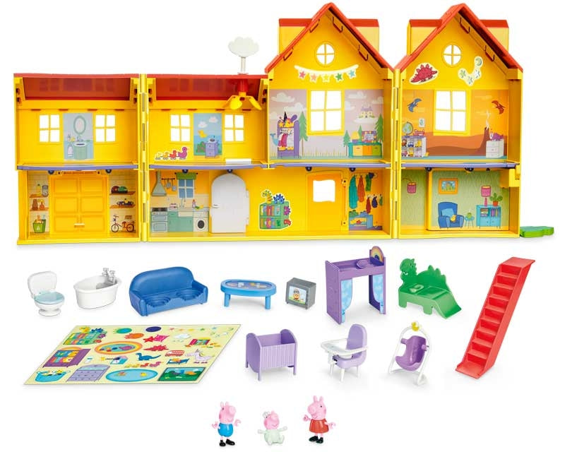 Peppa Pig Big Family House Playset Fully Open with Figures & Accessories