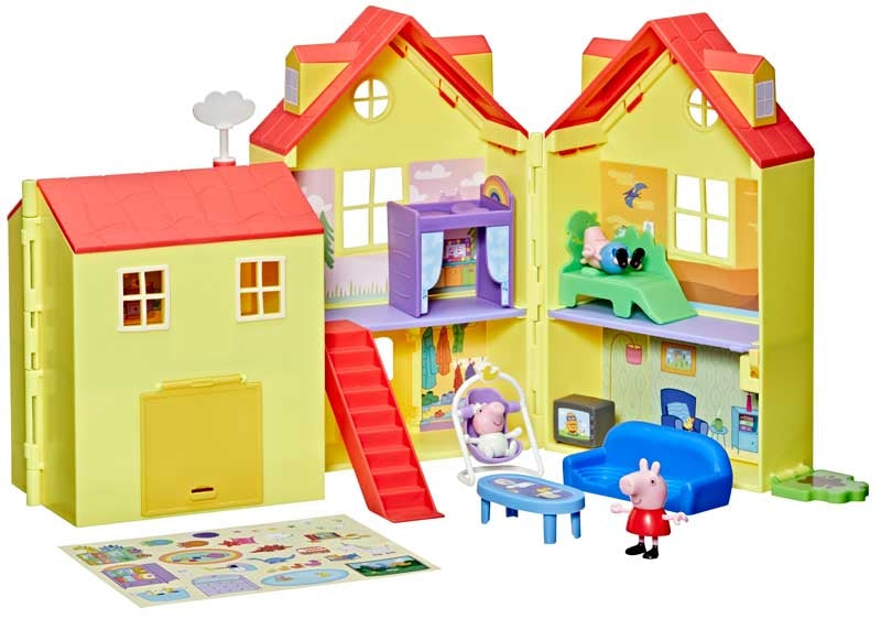 Peppa Pig Big Family House Playset Interior with Figures, Furniture & Sticker Sheet