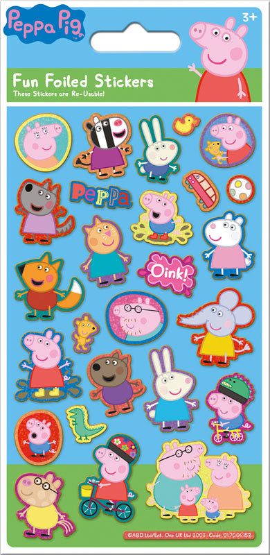 Peppa Pig Blue Foil Stickers