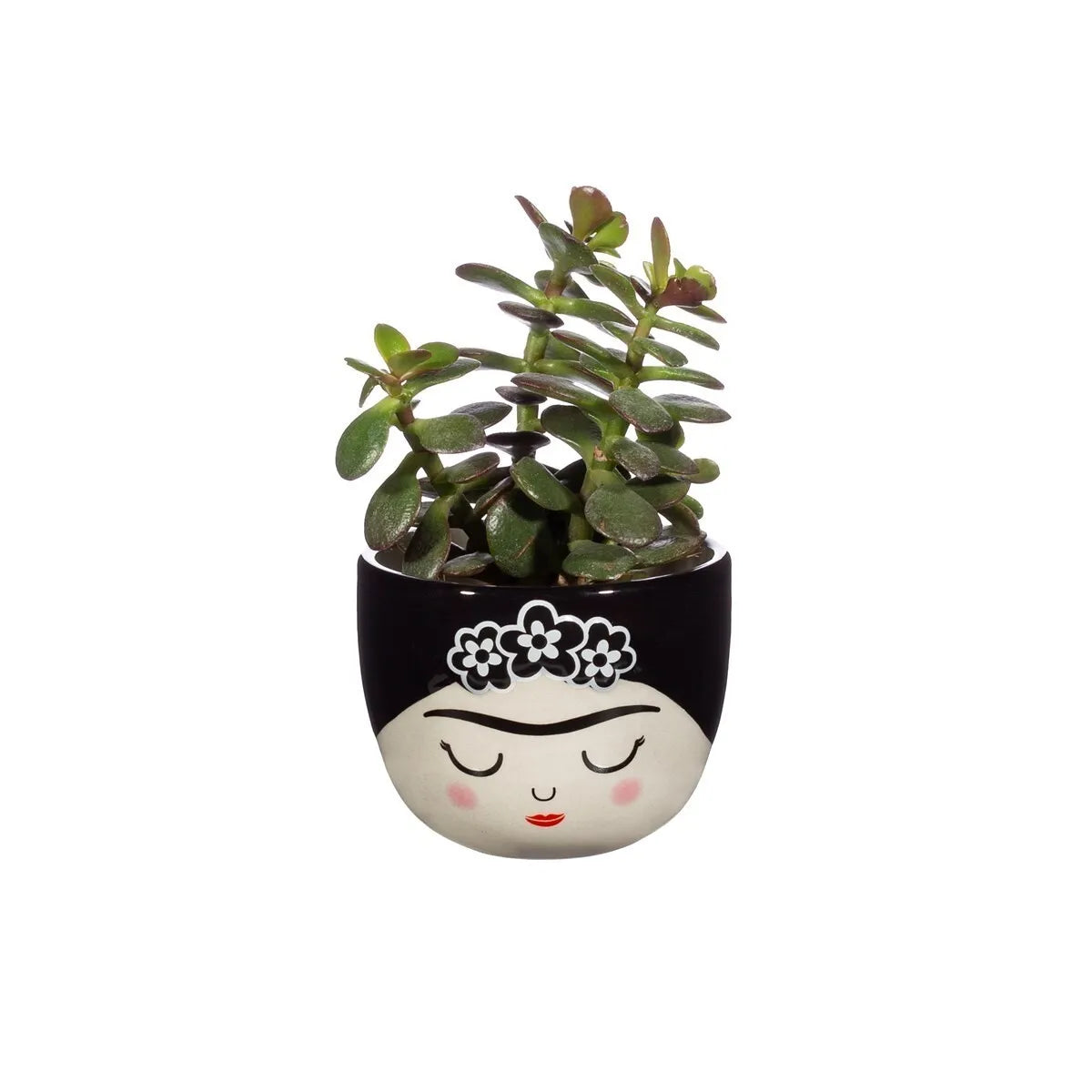 Mini Frida Kahlo Monochrome Ceramic Planter