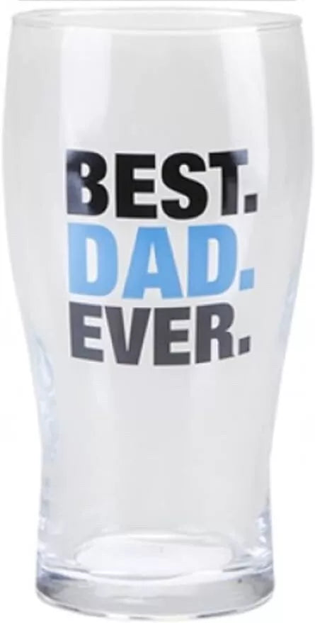 "Best Dad Ever" Clear Beer Glass