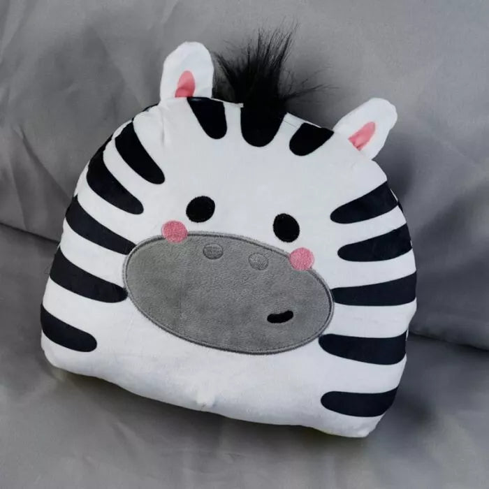 Rori Lion and Bali Zebra Reversible Plush Toy Cushion