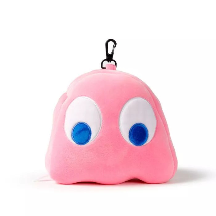 Relaxeazzz Pac-Man Pink Ghost Shaped Travel Pillow & Eye Mask