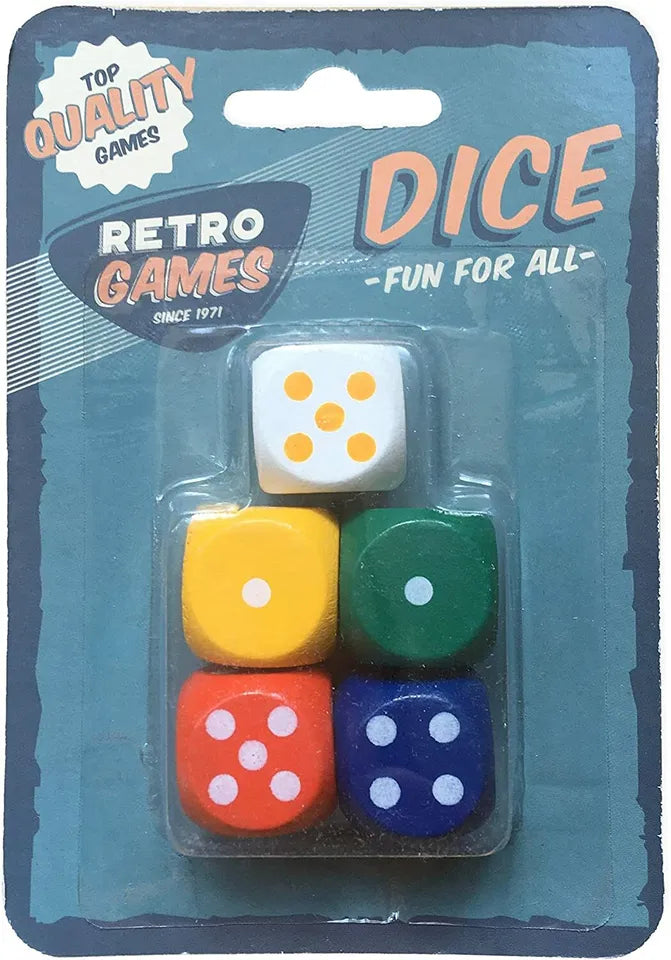 Retro Games Set of 5 Dice