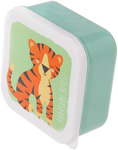 Set of 3 Lunch Box Snack Pots S/M/L - Zooniverse Monkey, Tiger and Crocodile